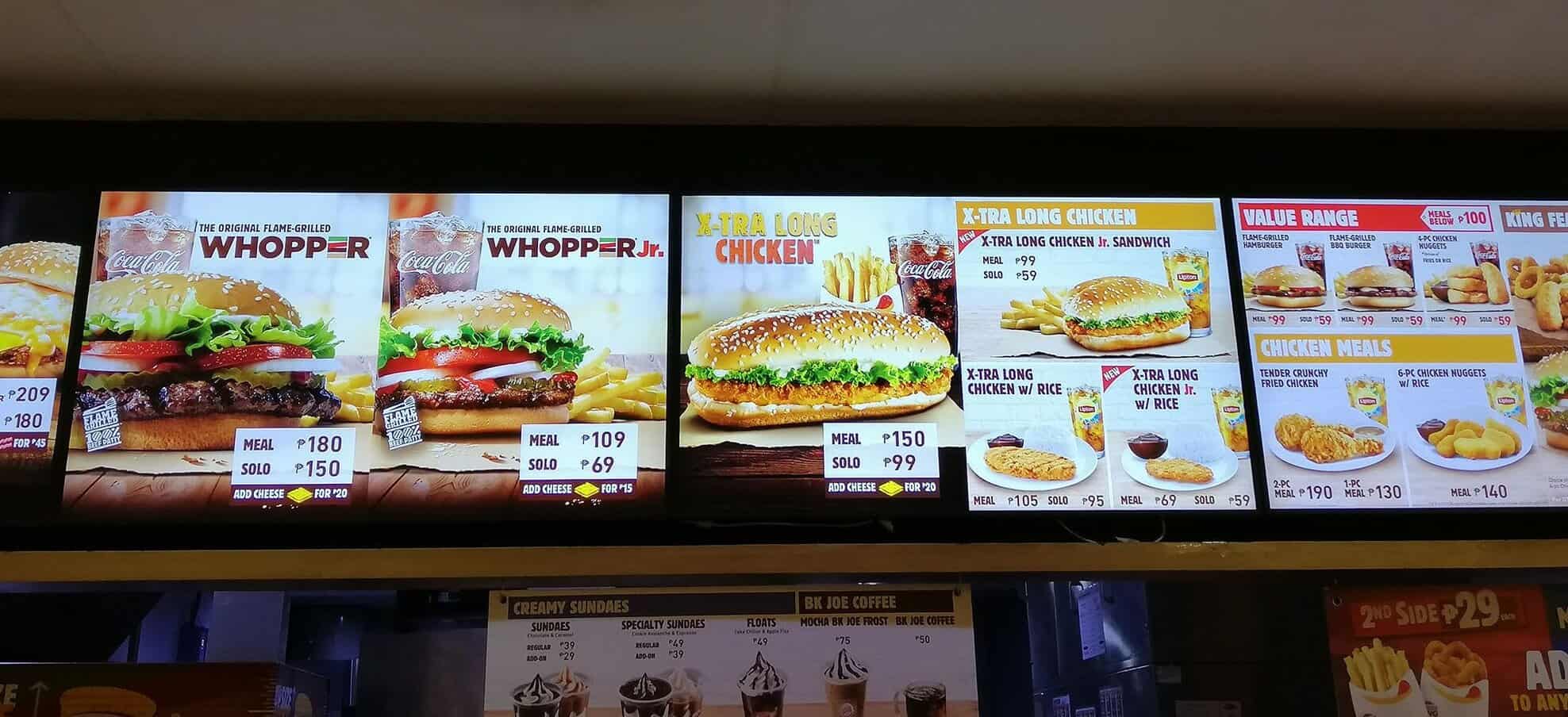 Pictures Of Burger King Menu Prices 2020 Philippines : Burger King Menu